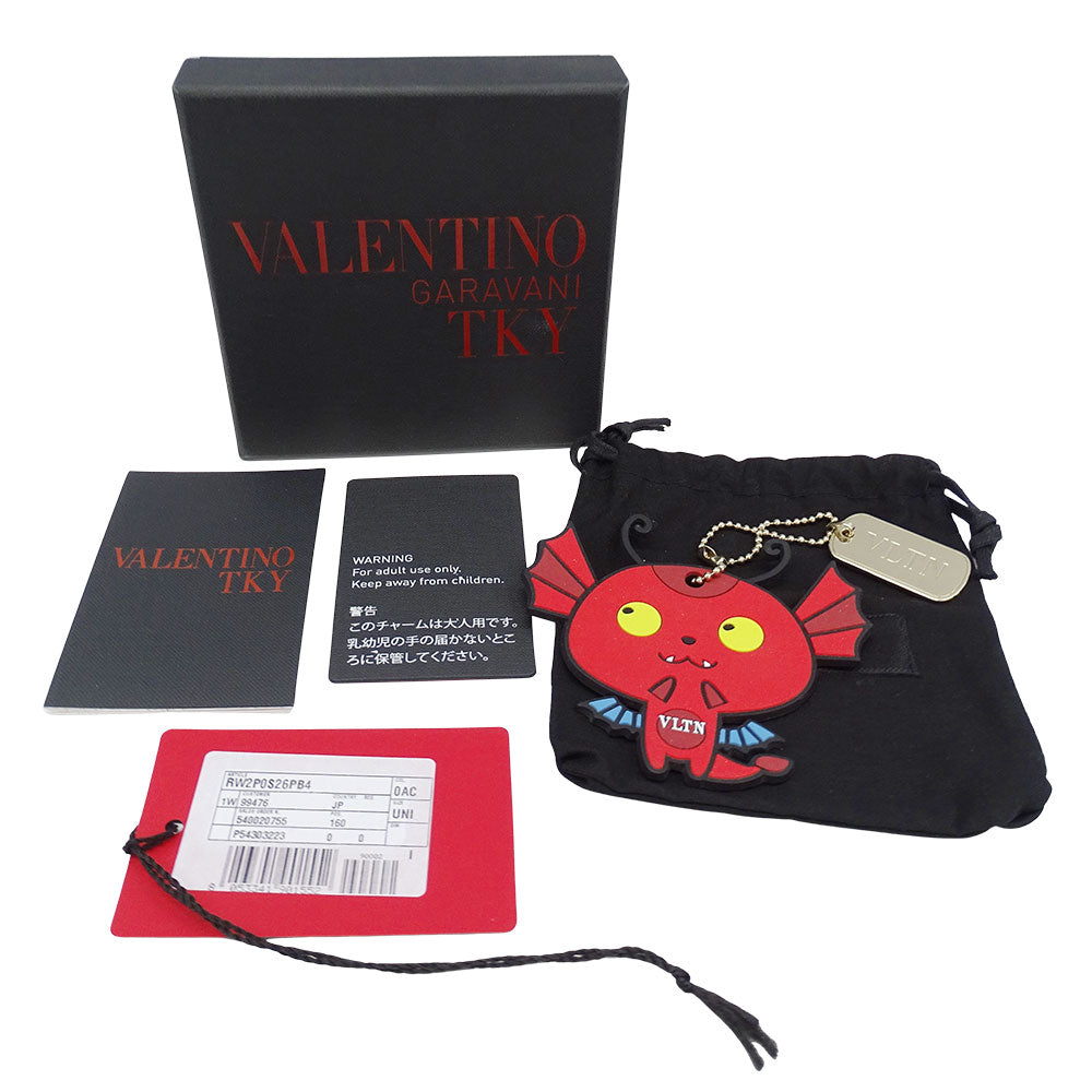 Valentino Garavani ヴァレンティノ・ガラヴァーニ キーホルダー ラバー レッド レディース メンズ 【中古】