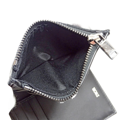 Dior ディオール 二つ折り財布 オブリーク ブラック ジャガード レディース 【中古】