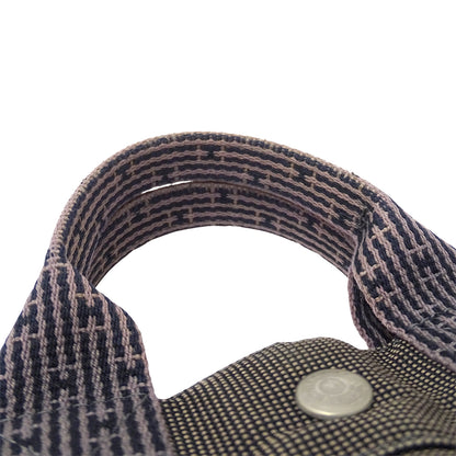 HERMES エルメス トートバッグ ハンドバッグ エールライン ブラック キャンバス レディース メンズ 【中古】