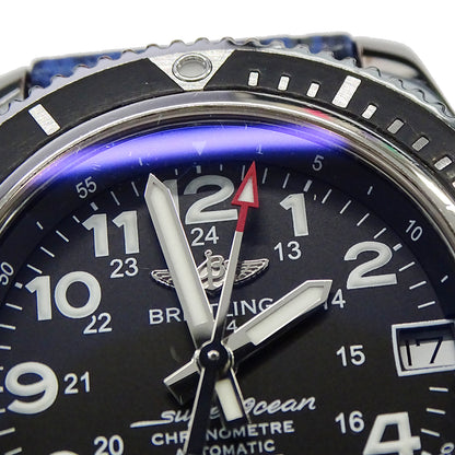 BREITLING ブライトリング スーパーオーシャン A17312 ボーイズ 腕時計 自動巻き AT ステンレス レザー 磨き済み【中古】