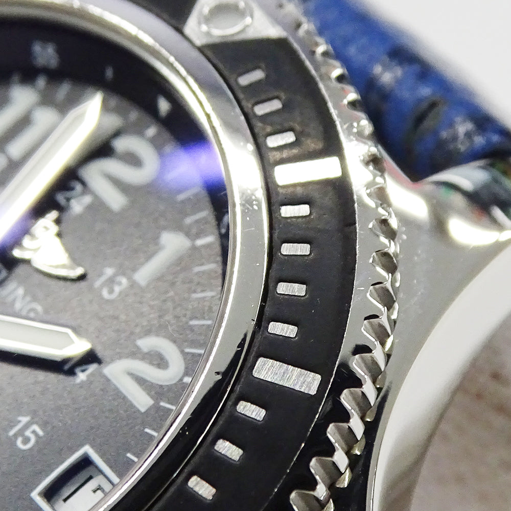 BREITLING ブライトリング スーパーオーシャン A17312 ボーイズ 腕時計 自動巻き AT ステンレス レザー 磨き済み【中古】