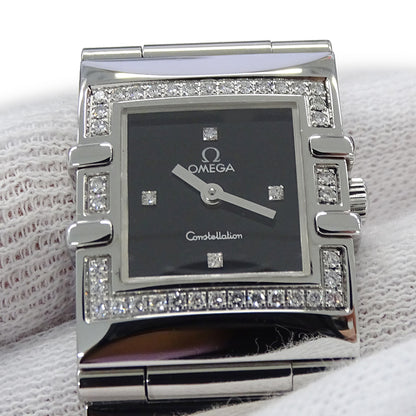 OMEGA オメガ コンステレーション カレ クアドラ 1528.46 レディース 腕時計 ダイヤモンド クオーツ QZ ステンレス 磨き済み【中古】