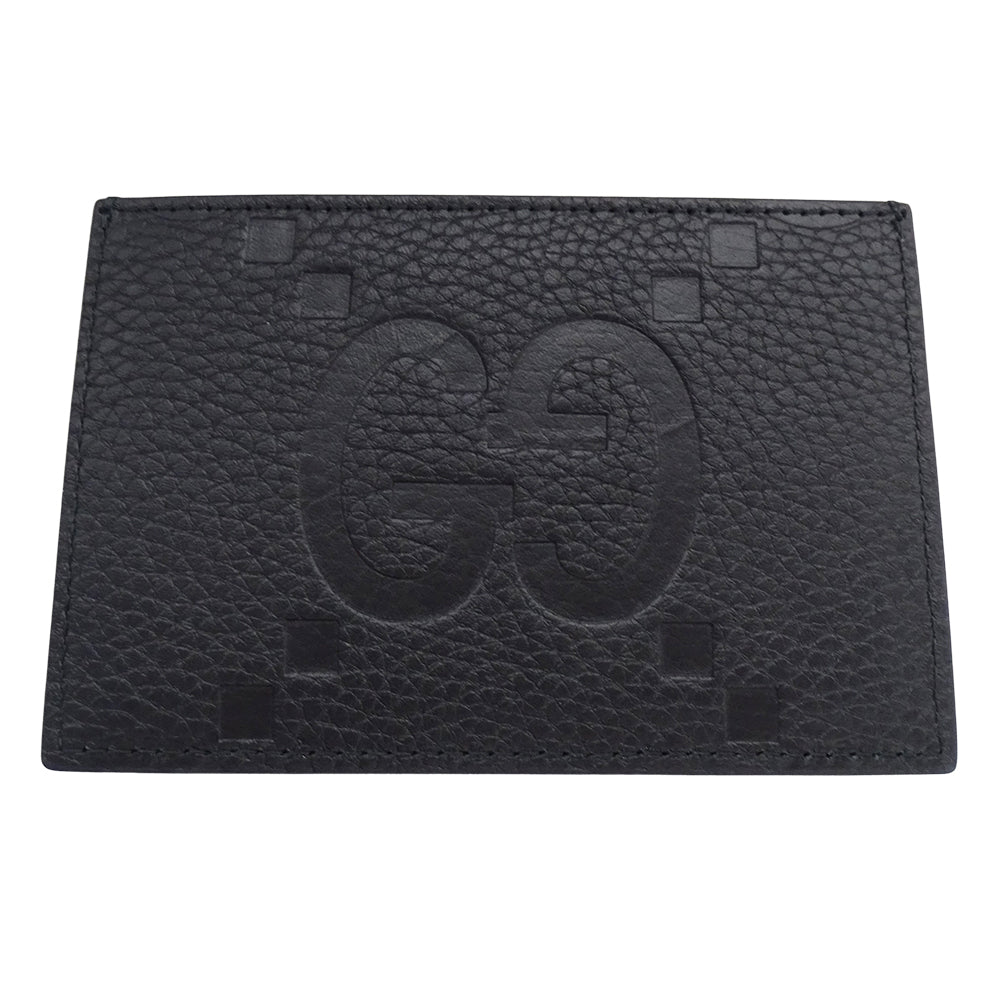 GUCCI グッチ カードケース ジャンボGG マキシ ブラック 812681 レザー レディース メンズ 【中古】