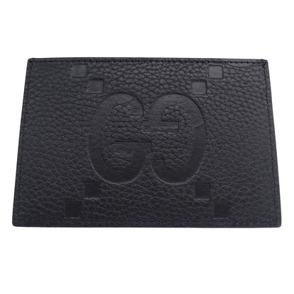 GUCCI グッチ カードケース ジャンボGG マキシ ブラック 812681 レザー レディース メンズ 【中古】