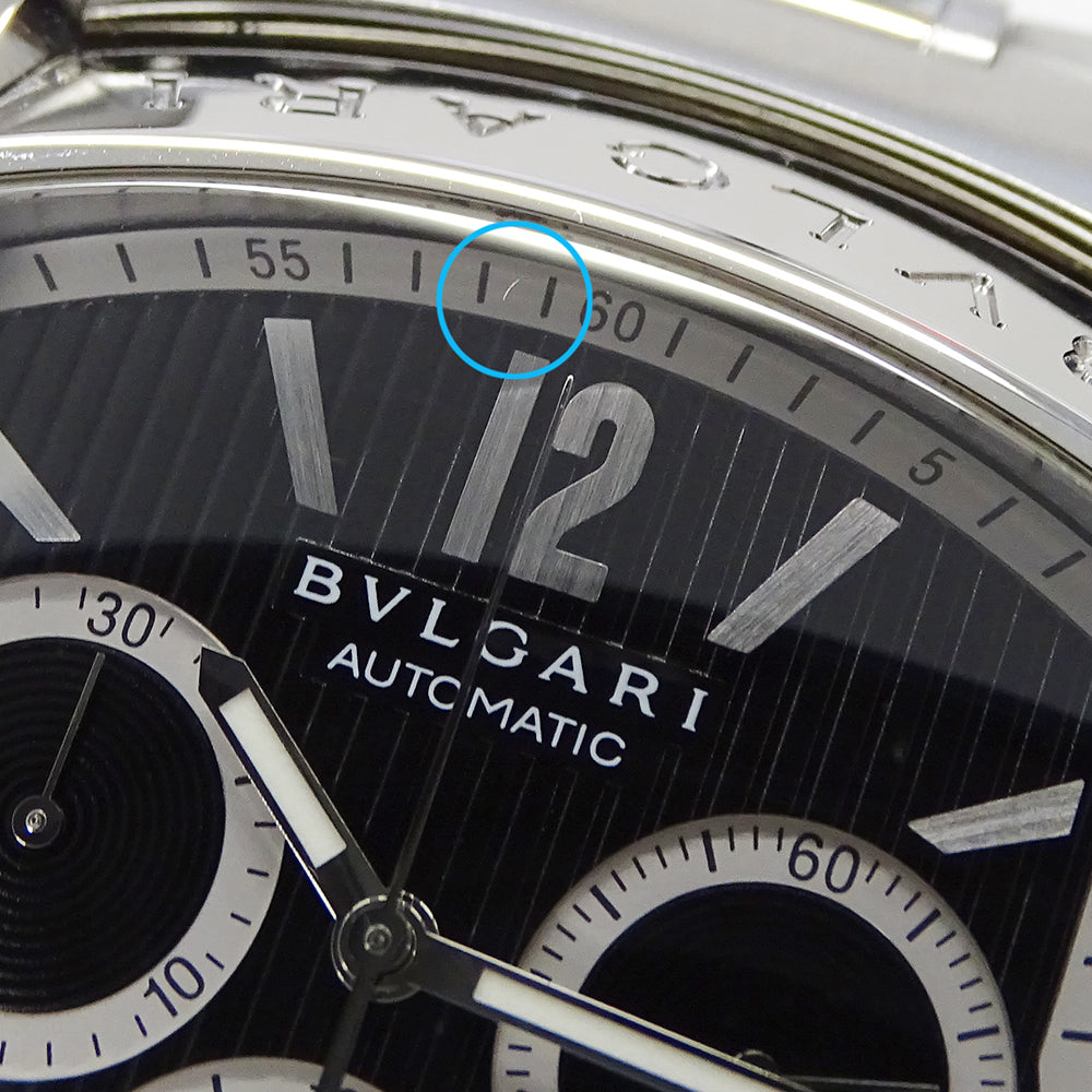 BVLGARI ブルガリ アショーマ AA48SCH メンズ 腕時計 クロノグラフ 自動巻き AT ステンレス 磨き済み【中古】