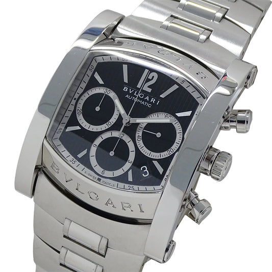 BVLGARI ブルガリ アショーマ AA48SCH メンズ 腕時計 クロノグラフ 自動巻き AT ステンレス 磨き済み【中古】
