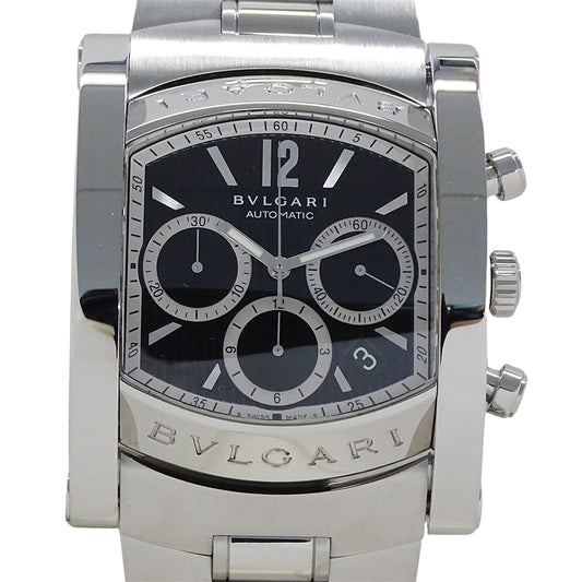 BVLGARI ブルガリ アショーマ AA48SCH メンズ 腕時計 クロノグラフ 自動巻き AT ステンレス 磨き済み【中古】