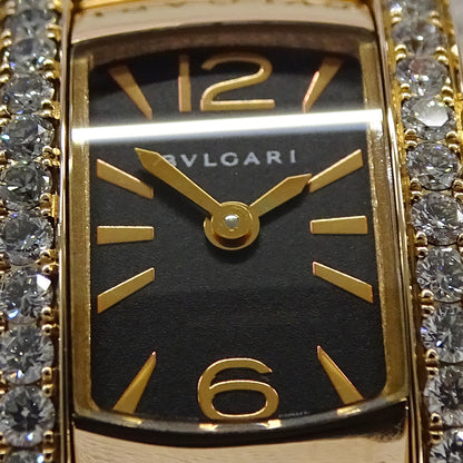 BVLGARI ブルガリ アショーマ AAP26G レディース 腕時計 ダイヤ クオーツ QZ 750PG 18K 磨き済み【中古】