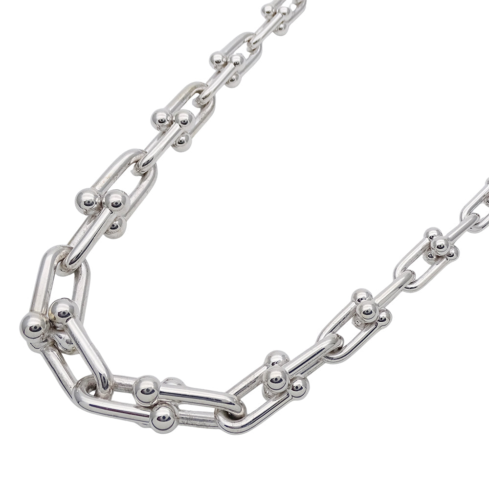 TIFFANY&Co. ティファニー ハードウェア グラジュエイテッド リンク ネックレス SV925 シルバー レディース メンズ 磨き済み【中古】