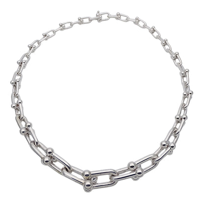 TIFFANY&Co. ティファニー ハードウェア グラジュエイテッド リンク ネックレス SV925 シルバー レディース メンズ 磨き済み【中古】
