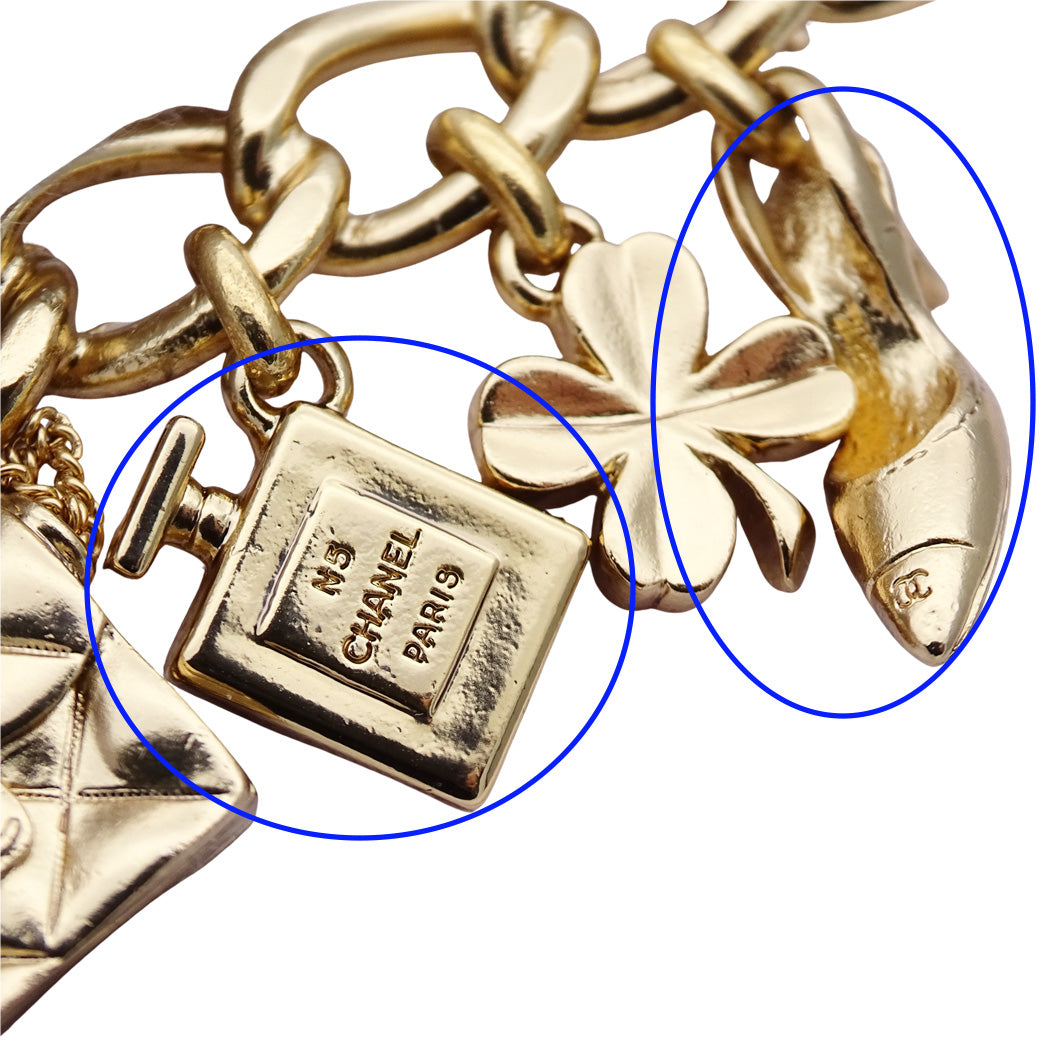 CHANEL シャネル ブローチ GP ゴールド グリーン レッド 02P【中古】