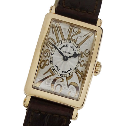 FRANCK MULLER フランクミュラー ロングアイランド 902QZ レディース 腕時計 クオーツ 750PG レザー 磨き済み【中古】