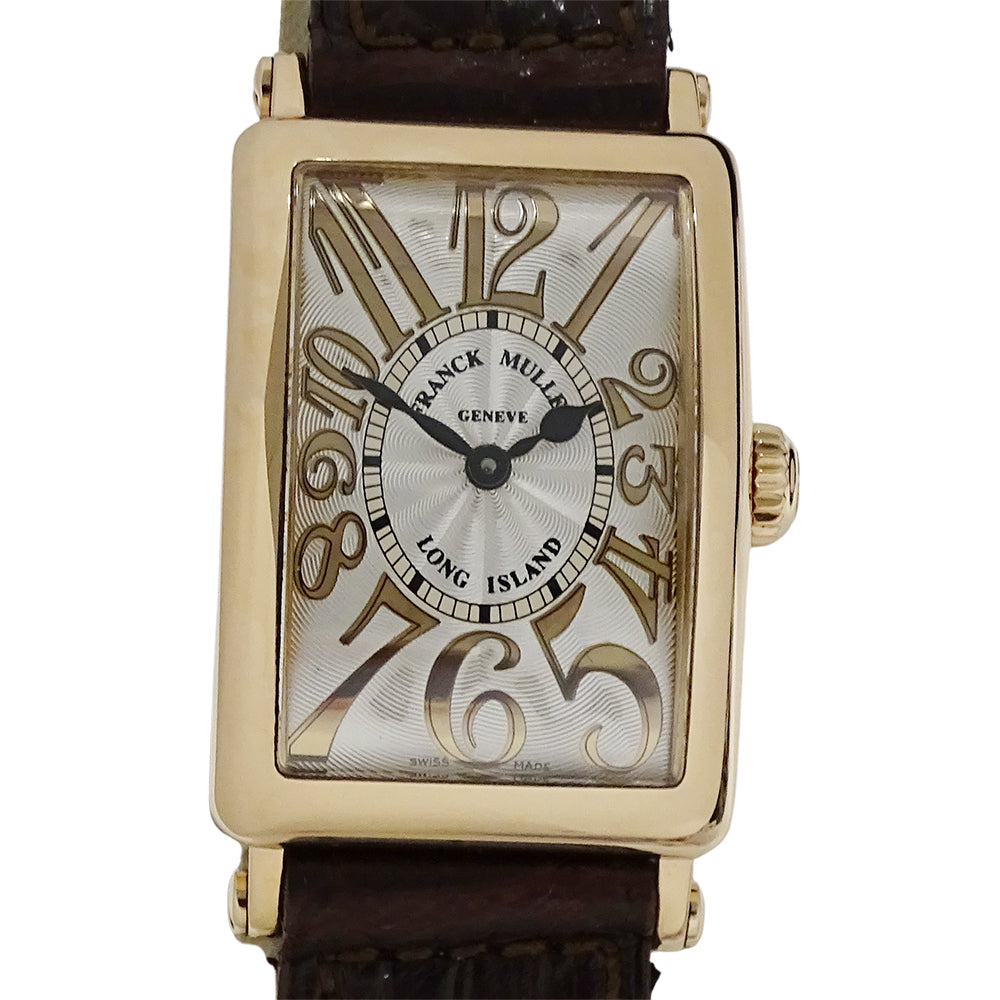 FRANCK MULLER フランクミュラー ロングアイランド 902QZ レディース 腕時計 クオーツ 750PG レザー 磨き済み【中古】