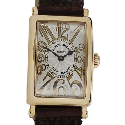 FRANCK MULLER フランクミュラー ロングアイランド 902QZ レディース 腕時計 クオーツ 750PG レザー 磨き済み【中古】