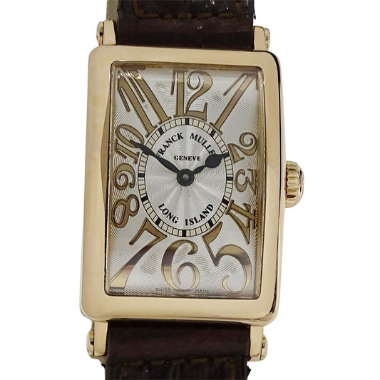 FRANCK MULLER フランクミュラー ロングアイランド 902QZ レディース 腕時計 クオーツ 750PG レザー 磨き済み【中古】