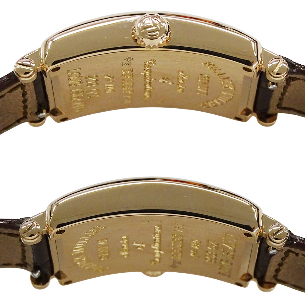 FRANCK MULLER フランクミュラー ロングアイランド 902QZ レディース 腕時計 クオーツ 750PG レザー 磨き済み【中古】