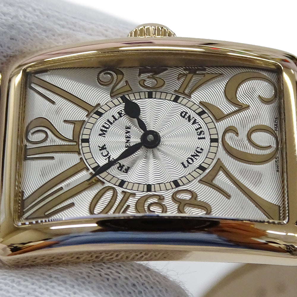 FRANCK MULLER フランクミュラー ロングアイランド 902QZ レディース 腕時計 クオーツ 750PG レザー 磨き済み【中古】