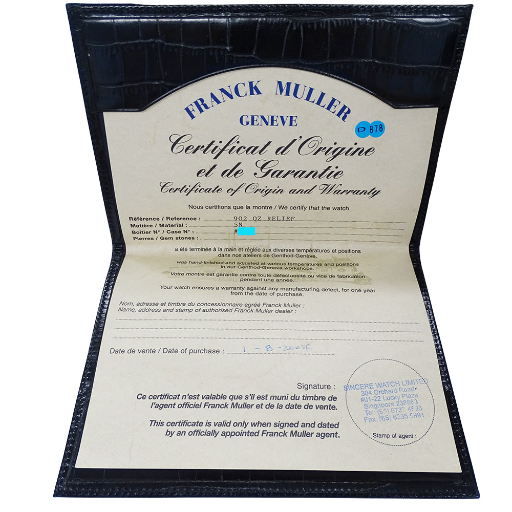 FRANCK MULLER フランクミュラー ロングアイランド 902QZ レディース 腕時計 クオーツ 750PG レザー 磨き済み【中古】