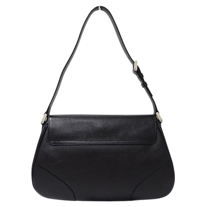 BURBERRY バーバリー ショルダーバッグ ブラック レザー レディース 【中古】