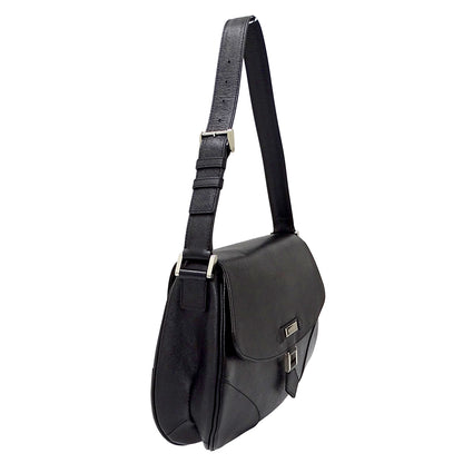 BURBERRY バーバリー ショルダーバッグ ブラック レザー レディース 【中古】