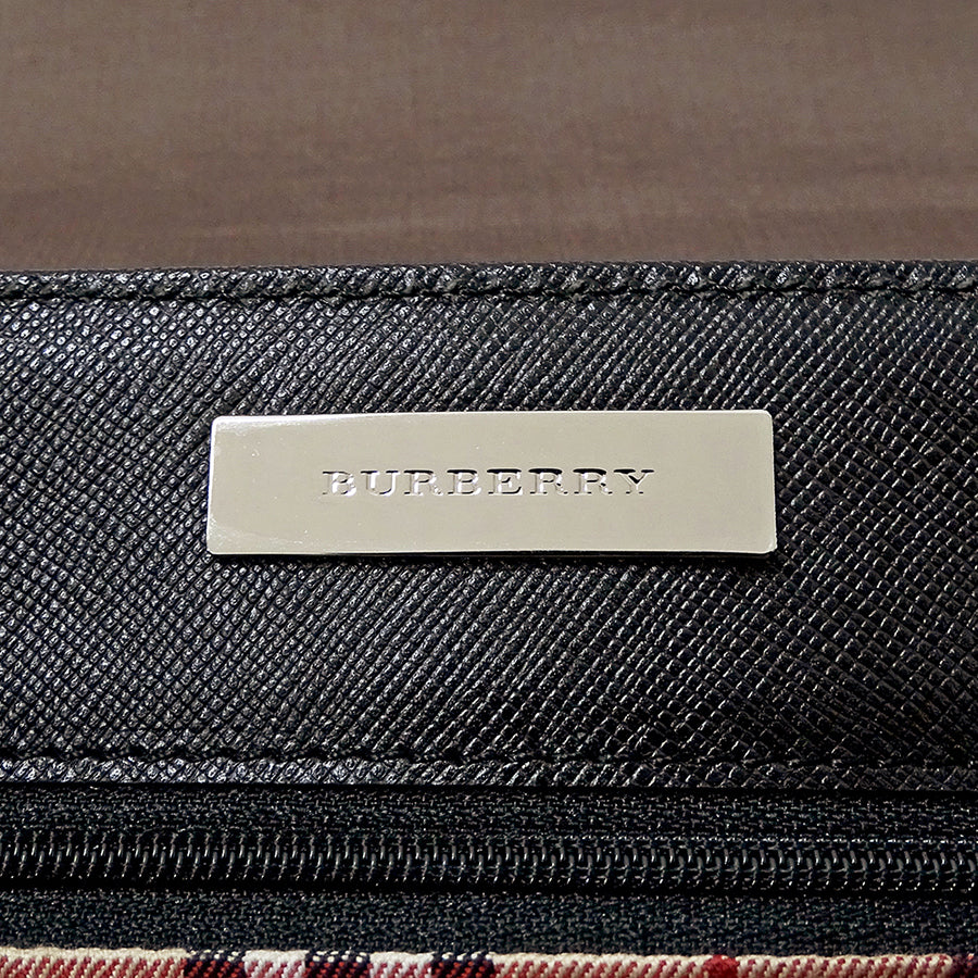 BURBERRY バーバリー ショルダーバッグ ブラック レザー レディース 【中古】