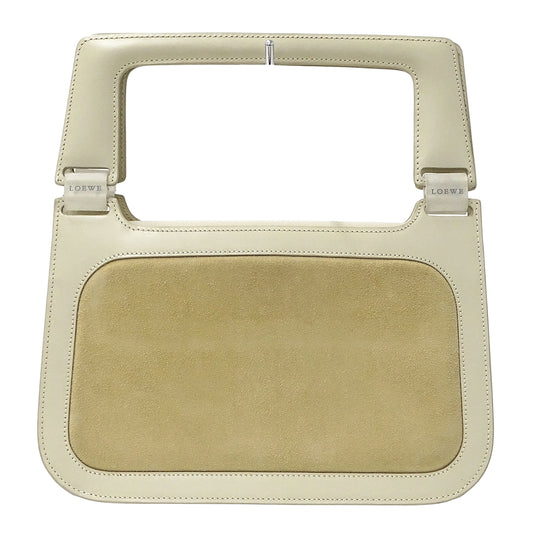 LOEWE ロエベ ハンドバッグ ベージュ スエード レディース 【中古】