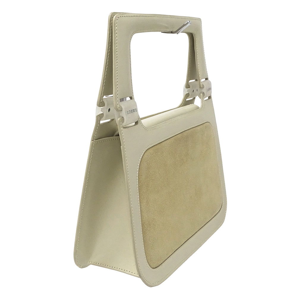 LOEWE ロエベ ハンドバッグ ベージュ スエード レディース 【中古】