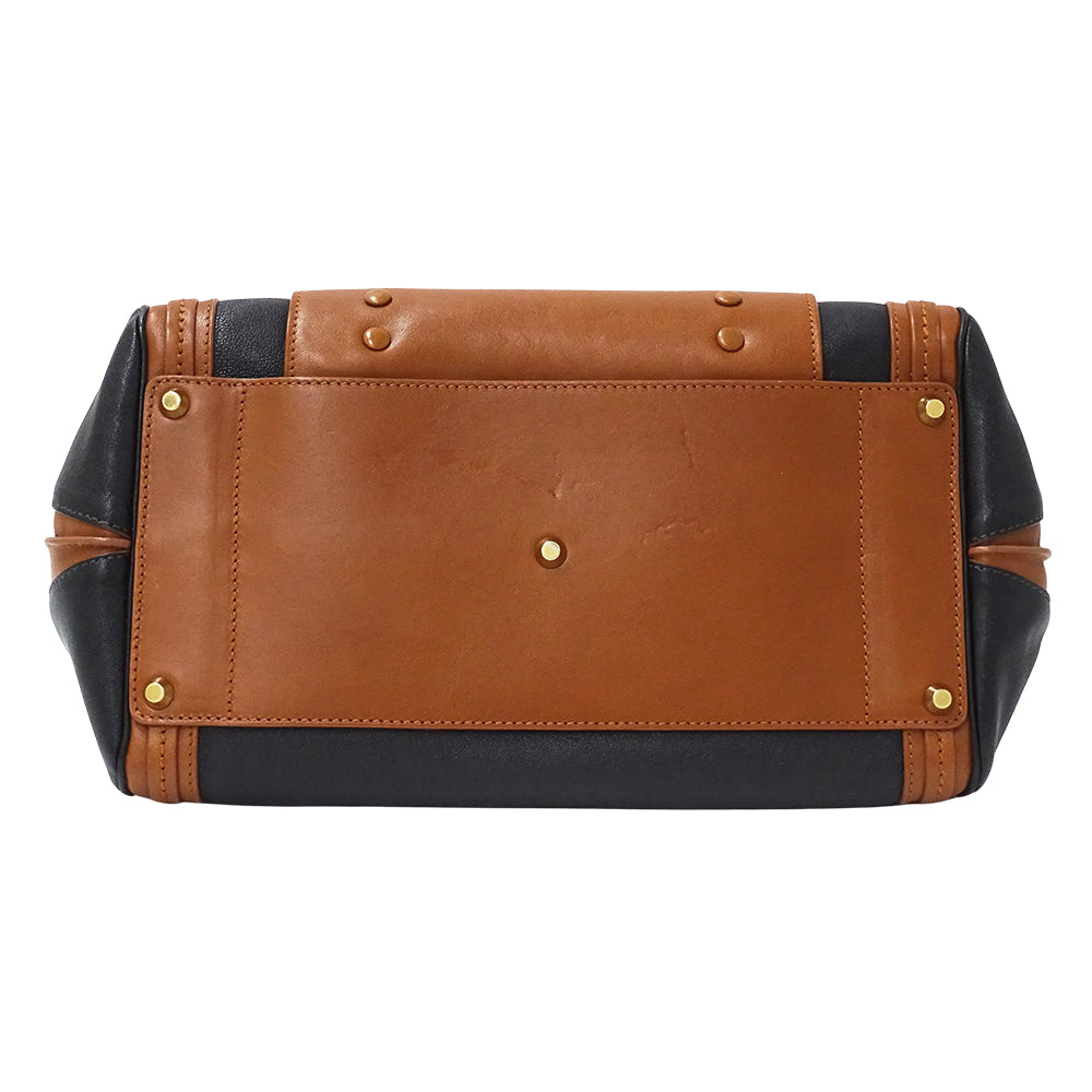 Chloe クロエ アリス ハンドバッグ ブラウン ブラック レザー レディース 【中古】
