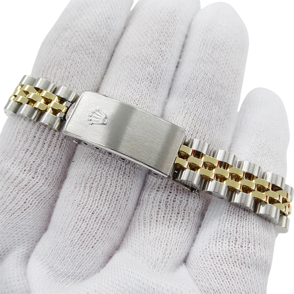 ROLEX ロレックス デイトジャスト 79173G F番 レディース 腕時計 10Pダイヤ 自動巻き AT ステンレス ゴールド 磨き済み【中古】