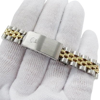 ROLEX ロレックス デイトジャスト 79173G F番 レディース 腕時計 10Pダイヤ 自動巻き AT ステンレス ゴールド 磨き済み【中古】