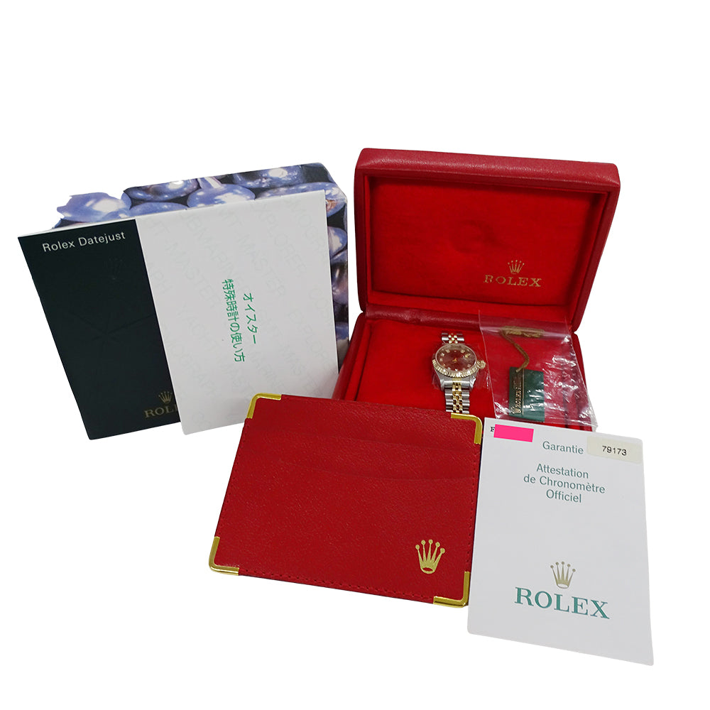 ROLEX ロレックス デイトジャスト 79173G F番 レディース 腕時計 10Pダイヤ 自動巻き AT ステンレス ゴールド 磨き済み【中古】