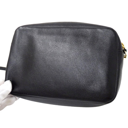 JIMMY CHOO ジミーチュウ ショルダーバッグ ブラック レザー レディース 【中古】