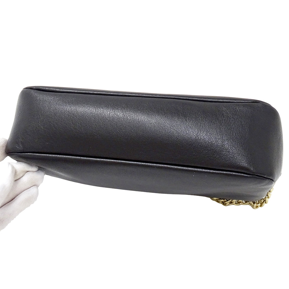 JIMMY CHOO ジミーチュウ ショルダーバッグ ブラック レザー レディース 【中古】