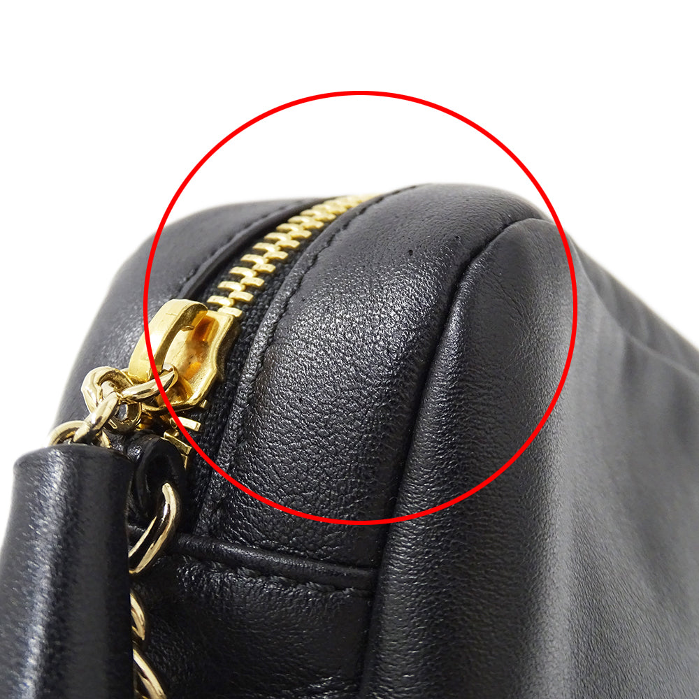 JIMMY CHOO ジミーチュウ ショルダーバッグ ブラック レザー レディース 【中古】