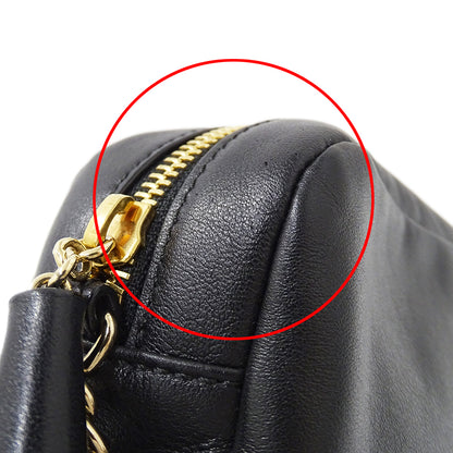 JIMMY CHOO ジミーチュウ ショルダーバッグ ブラック レザー レディース 【中古】