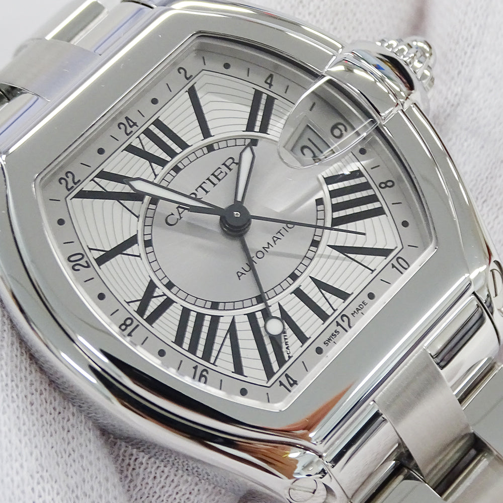 Cartier カルティエ ロードスター GMT XL W62032X6 メンズ 腕時計 自動巻き SS 磨き済み【中古】