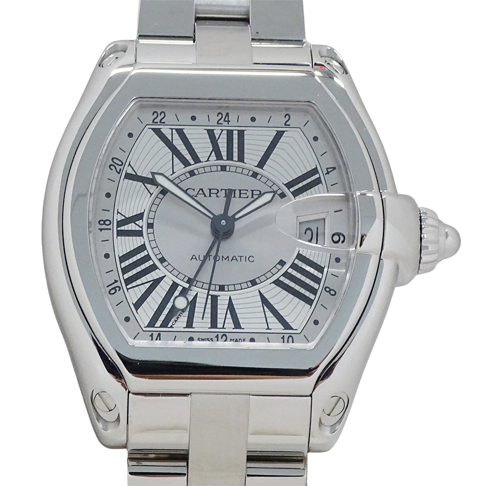 Cartier カルティエ ロードスター GMT XL W62032X6 メンズ 腕時計 自動巻き SS 磨き済み【中古】