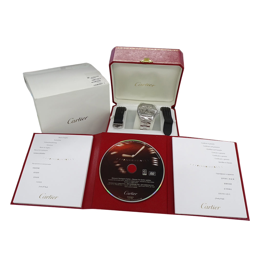 Cartier カルティエ ロードスター GMT XL W62032X6 メンズ 腕時計 自動巻き SS 磨き済み【中古】