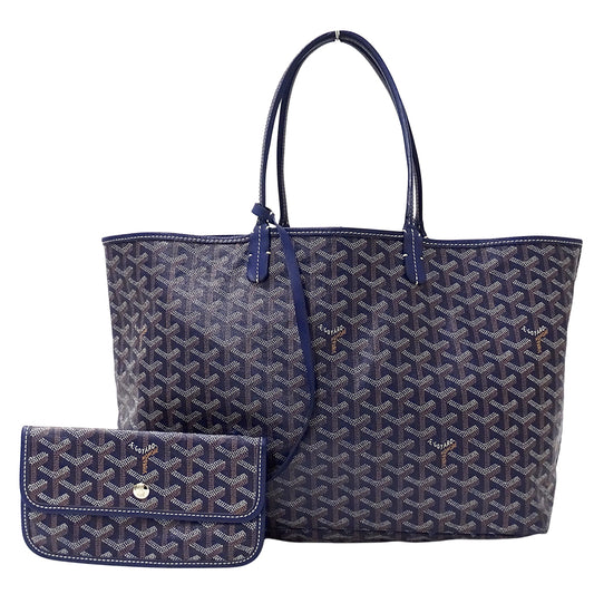 GOYARD ゴヤール サンルイ PM トートバッグ ネイビー コーティングキャンバス レディース 【中古】