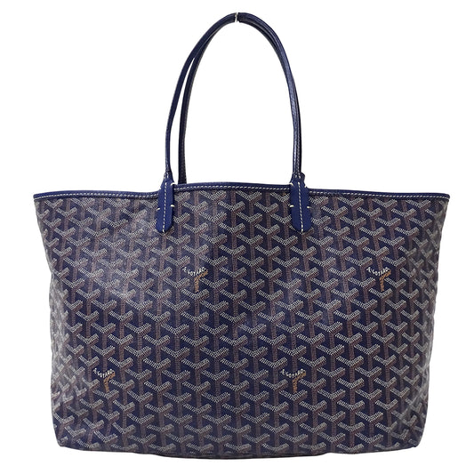 GOYARD ゴヤール サンルイ PM トートバッグ ネイビー コーティングキャンバス レディース 【中古】