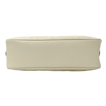 GUCCI グッチ ショルダーバッグ GGマーモント ホワイト 447632 レザー レディース 【中古】