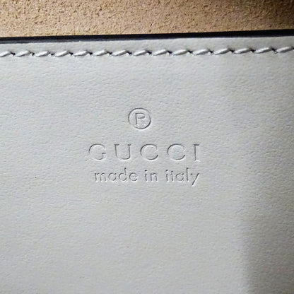 GUCCI グッチ ショルダーバッグ GGマーモント ホワイト 447632 レザー レディース 【中古】