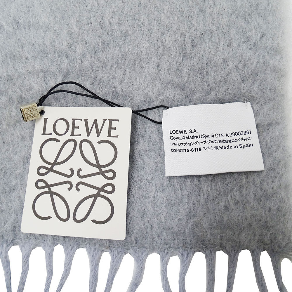 LOEWE ロエベ マフラー・ストール グレー ウール レディース 【中古】