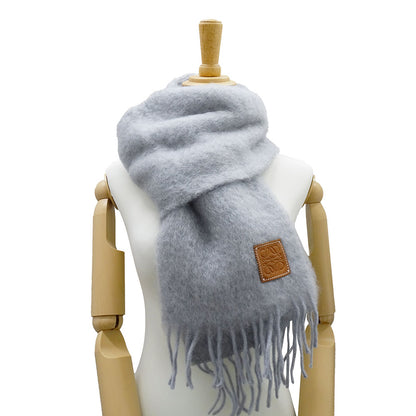 LOEWE ロエベ マフラー・ストール グレー ウール レディース 【中古】