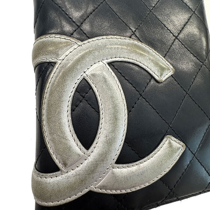 CHANEL シャネル 長財布 カンボン ブラック ラムスキン レディース 【中古】