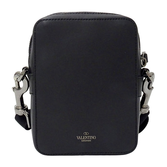 Valentino Garavani ヴァレンティノ・ガラヴァーニ ショルダーバッグ ブラック レザー レディース 【中古】