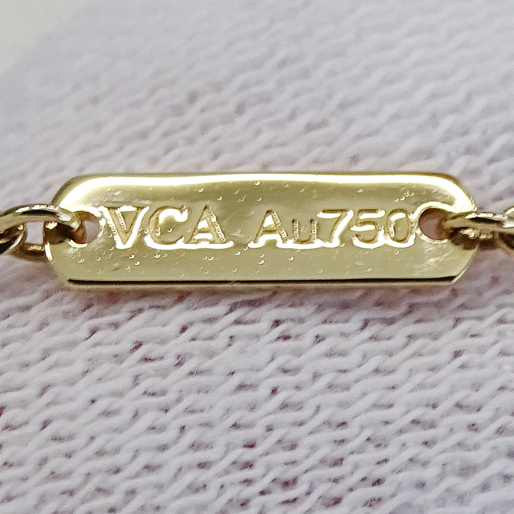 Van Cleef & Arpels ヴァンクリーフ＆アーペル ヴィンテージアルハンブラ ネックレス 750YG ダイヤモンド レディース 磨き済み 【中古】
