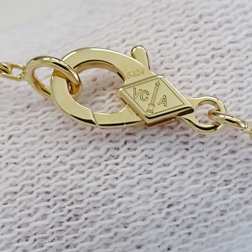 Van Cleef & Arpels ヴァンクリーフ＆アーペル ヴィンテージアルハンブラ ネックレス 750YG ダイヤモンド レディース 磨き済み 【中古】