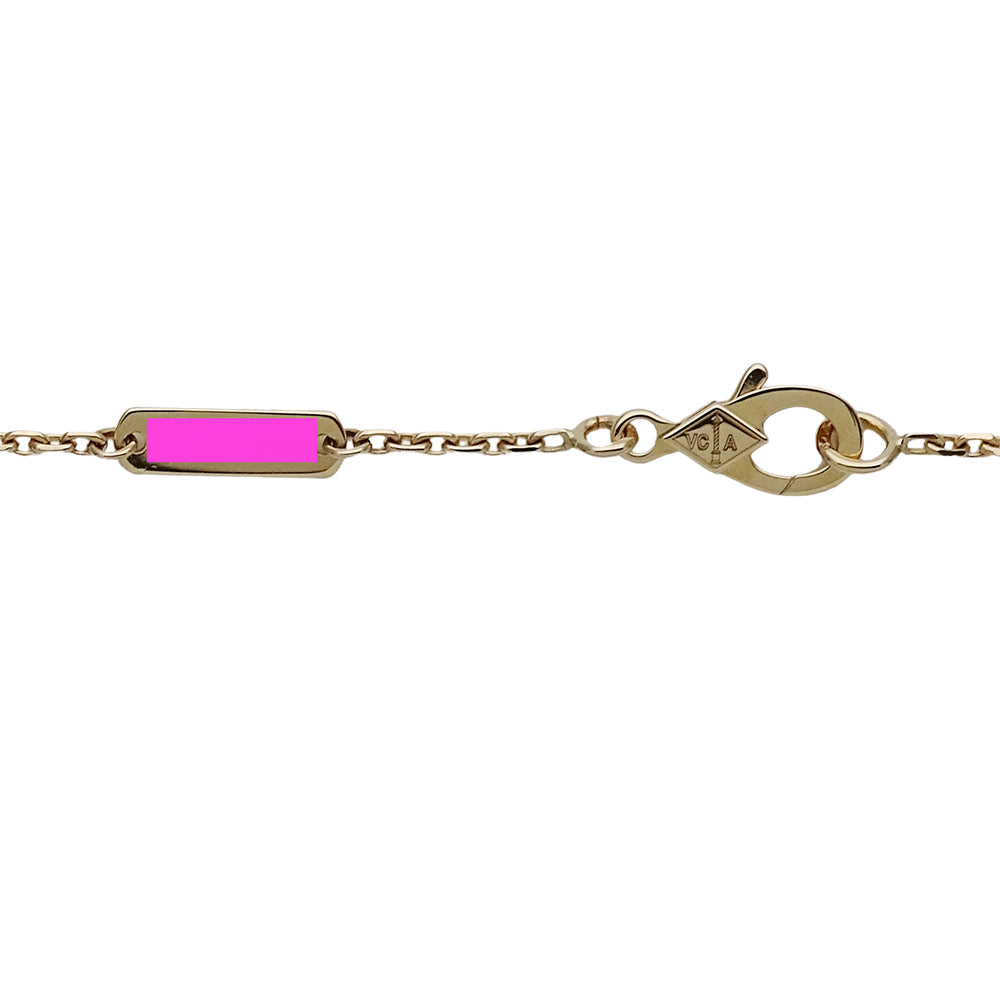 Van Cleef & Arpels ヴァンクリーフ＆アーペル ヴィンテージアルハンブラ ネックレス 750YG ダイヤモンド レディース 磨き済み 【中古】