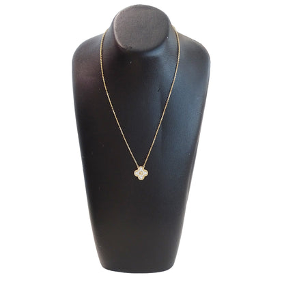 Van Cleef & Arpels ヴァンクリーフ＆アーペル ヴィンテージアルハンブラ ネックレス 750YG ダイヤモンド レディース 磨き済み 【中古】